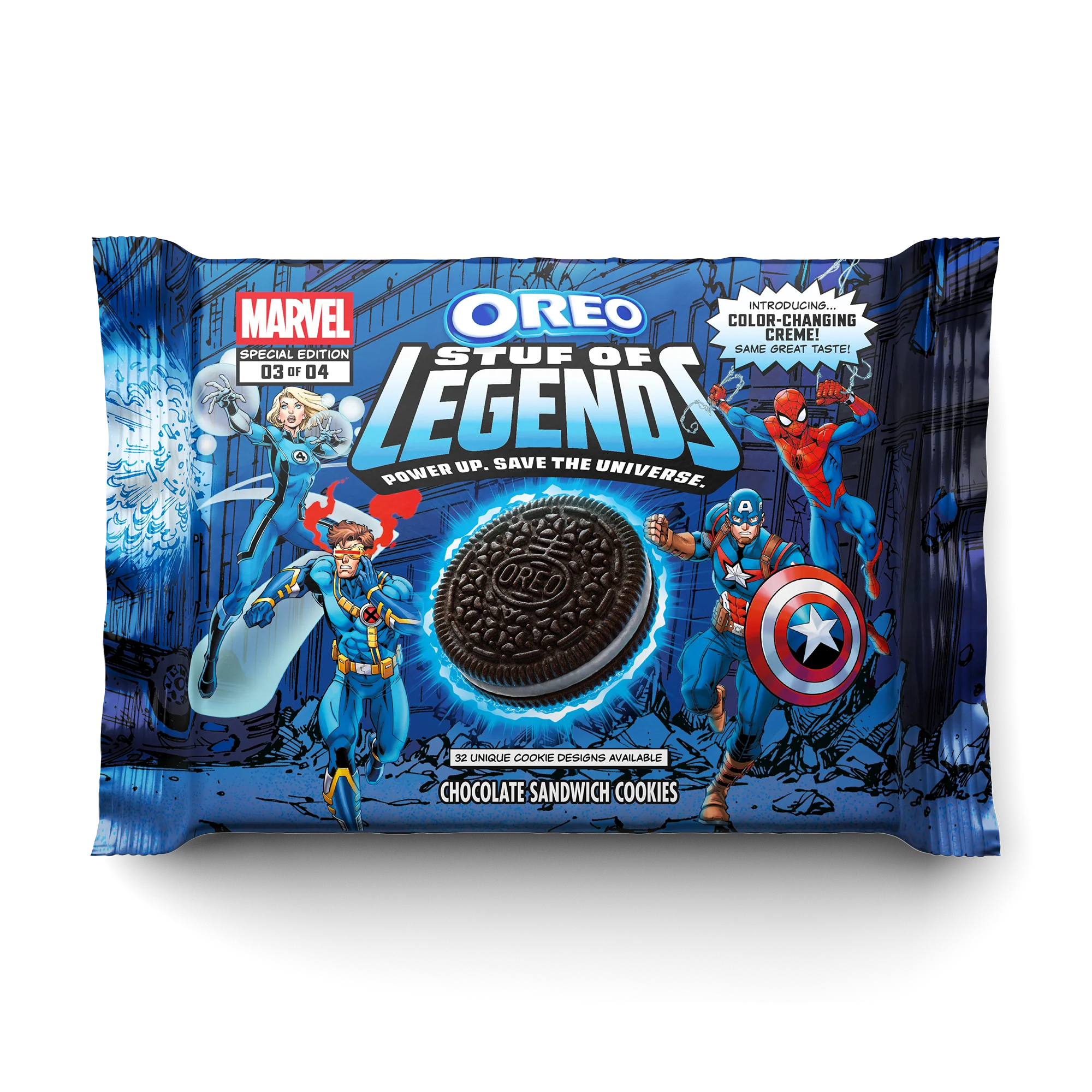 Marvel OREO Stuf of Legends Cookies Complete Bundle, 4 Pack - Image 3