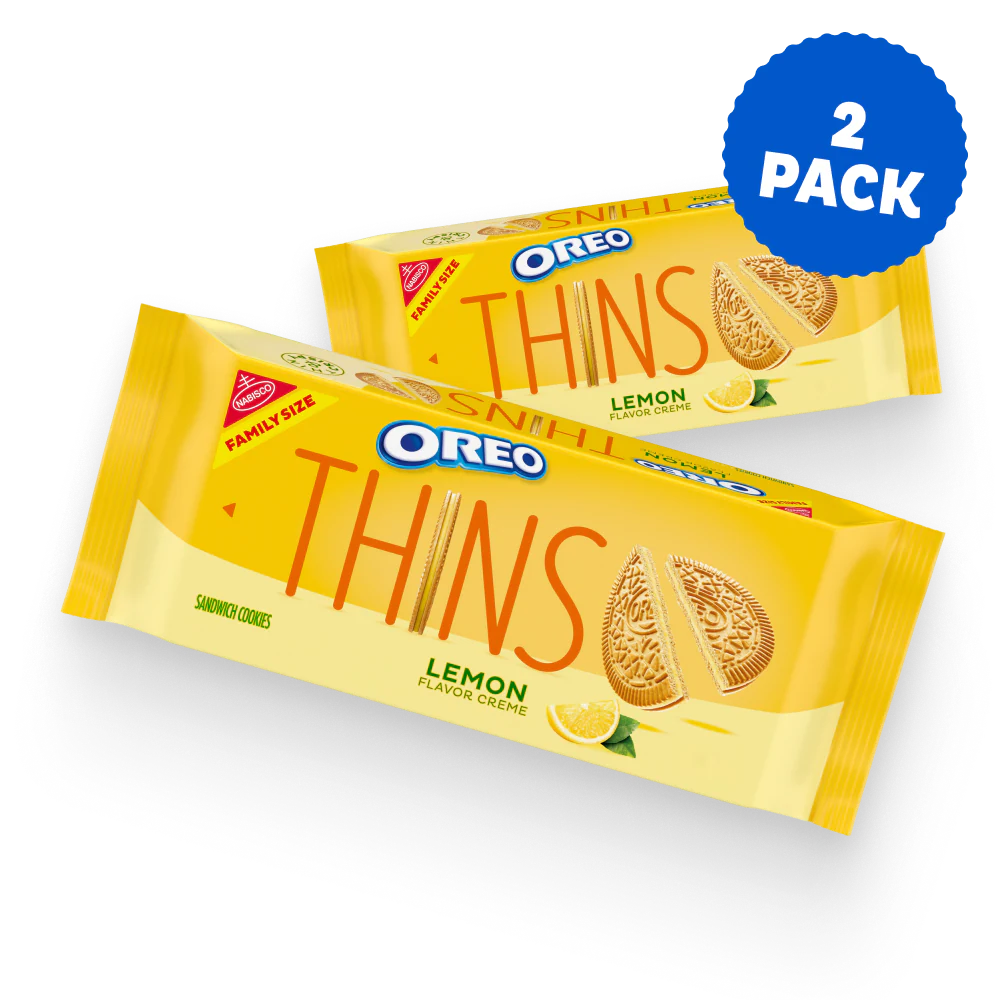 Thins Lemon Creme Sandwich Cookies, Family Size, 2 Pack