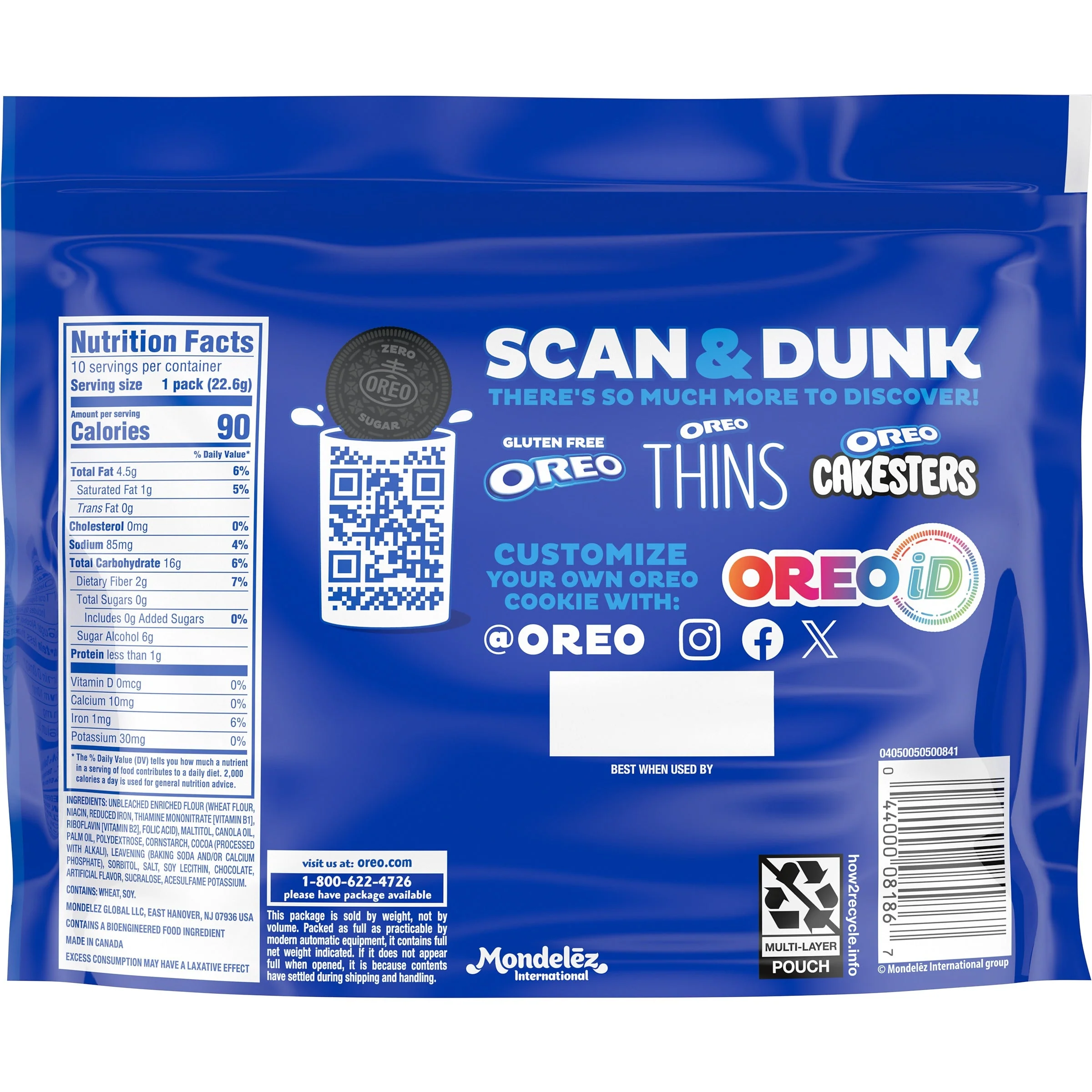 Zero Sugar Chocolate Sandwich Cookies, Snack Packs - Image 2